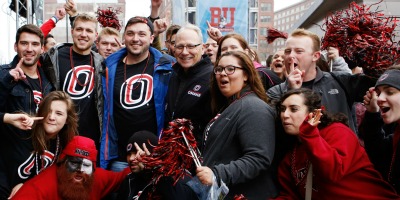 Chancellor at the Frozen Four