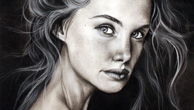 "Awakened" by Mary Heldridge - charcoal and chalk