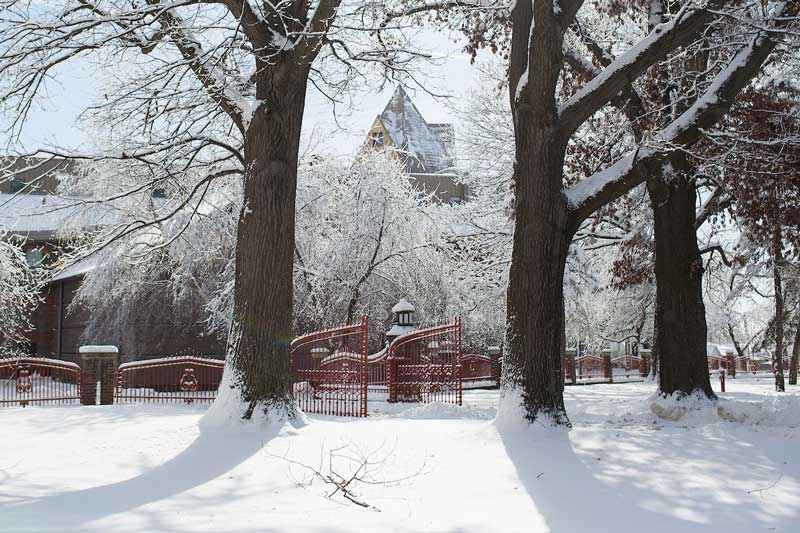 Winter on campus