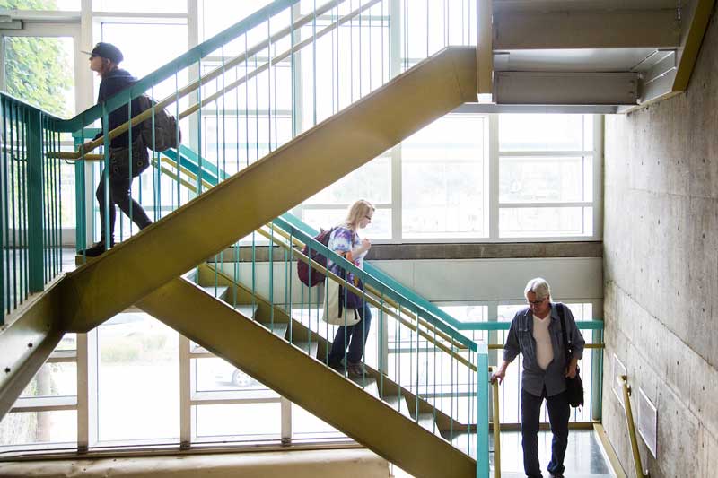 Weber Fines Arts Building staircase