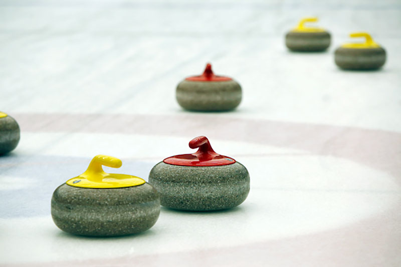 Curling Rocks at Baxter Arena's Holland Ice