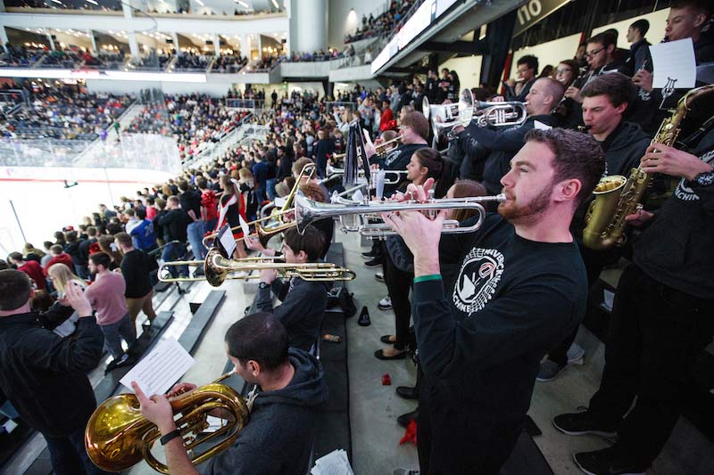 Pep Band at Baxter Arena