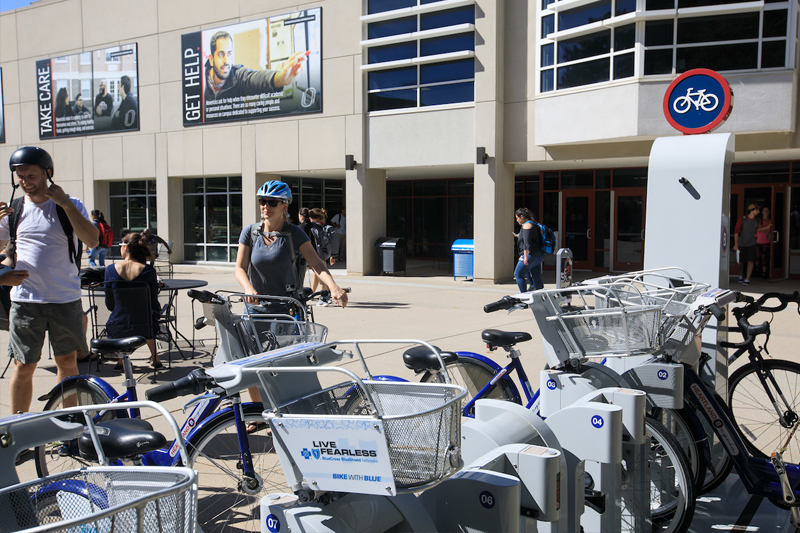 One of UNO's top scoring categories was Sustainable Transportation, thanks to on-campus options like the B-Cycle bike sharing program.
