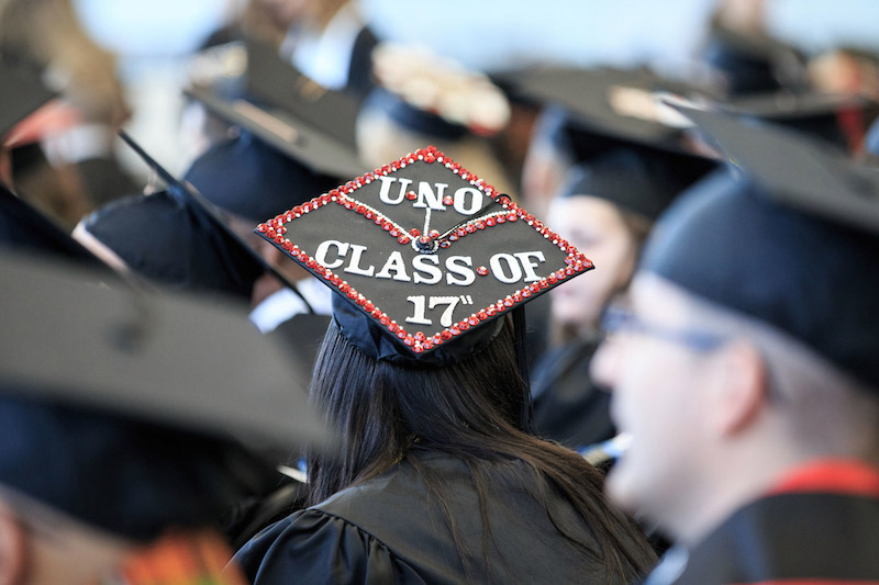 commencement at Baxter Arena