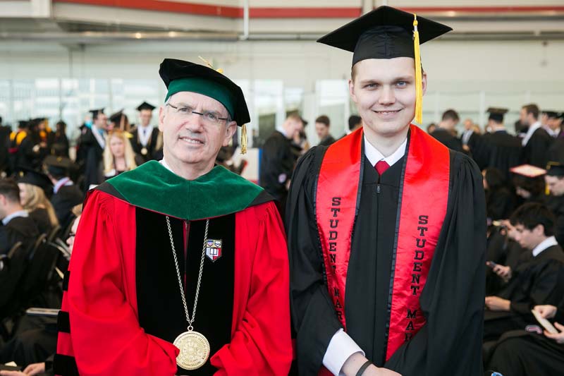 Chancellor Jeffrey Gold and John Patrick Nicholson