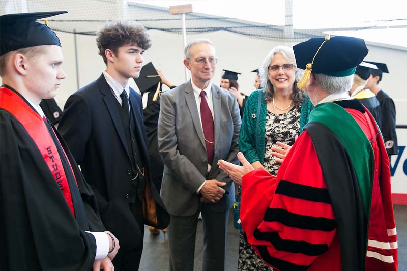 John Patrick Nichsolson's family meets with UNO Chancellor Jeff Gold