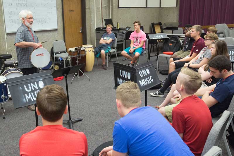 Students sit in on a masterclass at the 2016 UNO Jazz Camp
