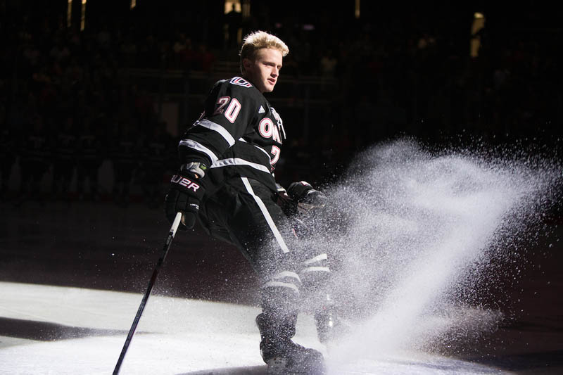 Jake Guentzel introduced at Baxter Arena