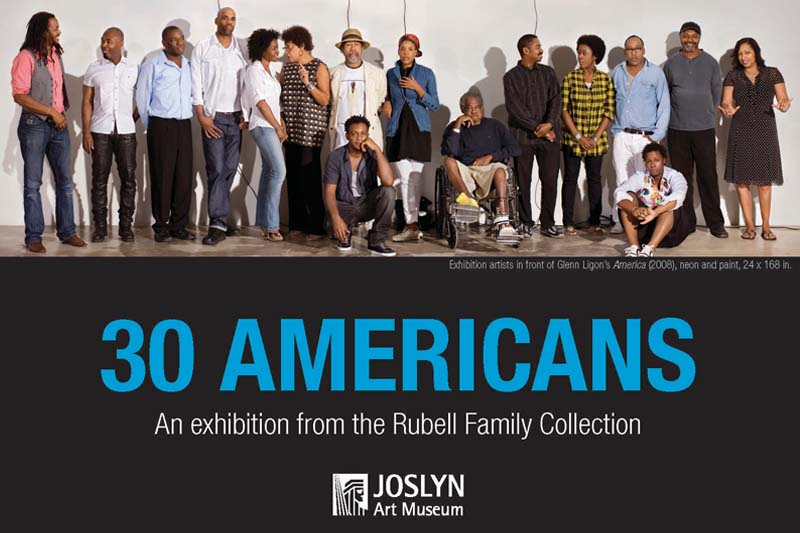 Group photo of artists whose work is featured in Joslyn Art Museum's "30 Americans" exhibition