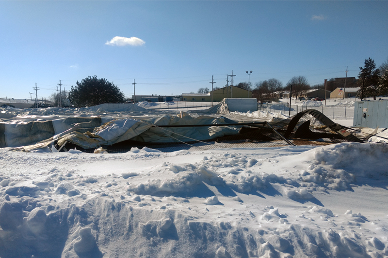 The Center Street Dome collapsed during a winter storm.