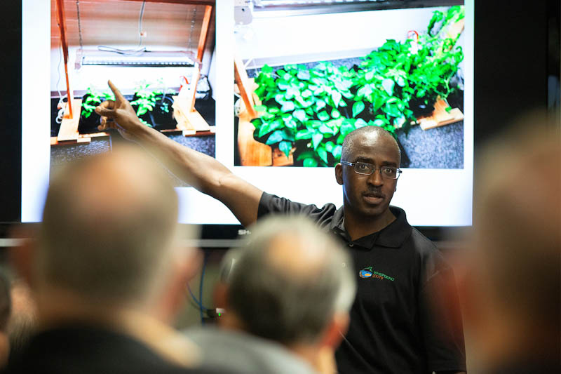 Gregory Fripp presents on his nonprofit, Whispering Roots