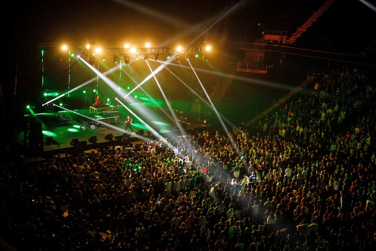 Logic performs at Baxter Arena