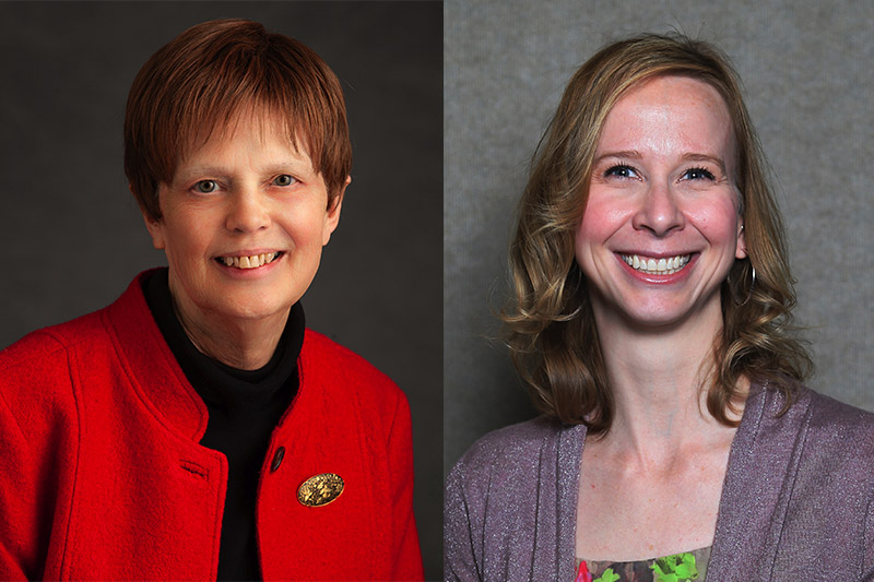 Debra Romberger, M.D., professor within UNMC’s Division of Pulmonary, Critical Care, Sleep and Allergy and physician at the VA Nebraska-Western Iowa Health Care system (NWIHCS), and Jenna Yentes, Ph.D., assistant professor within UNO’s Department of Biomechanics