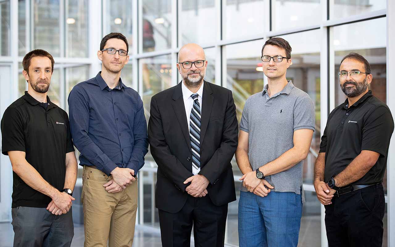 Philippe Malcolm, Ph.D., Vivien Marmelat, Ph.D., Nikolaos Stergiou, Ph.D., Nate Hunt, Ph.D., and Jorge Zuniga, Ph.D. of UNO's Department of Biomechanics.