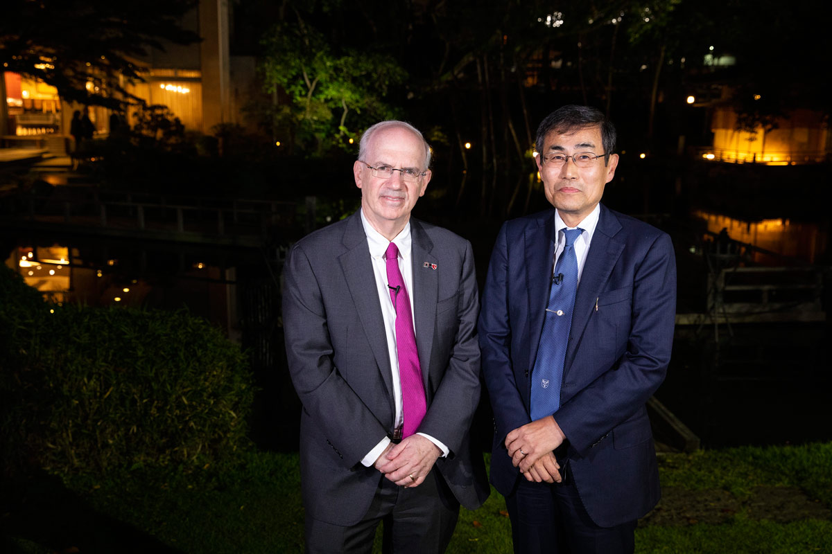 Chancellor Jeffrey P. Gold, M.D. and Shizuoka University President Kiyoshi Ishii