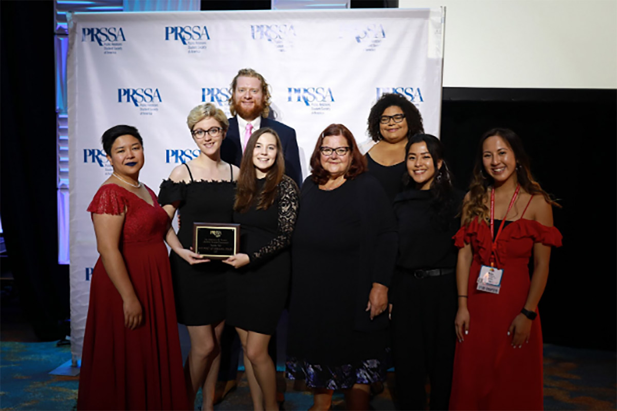 MaverickPR group poses with their award