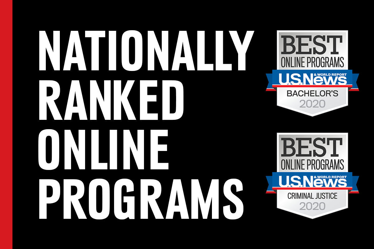 U.S. News & World Report 2020 Nationally Ranked Online Programs badges