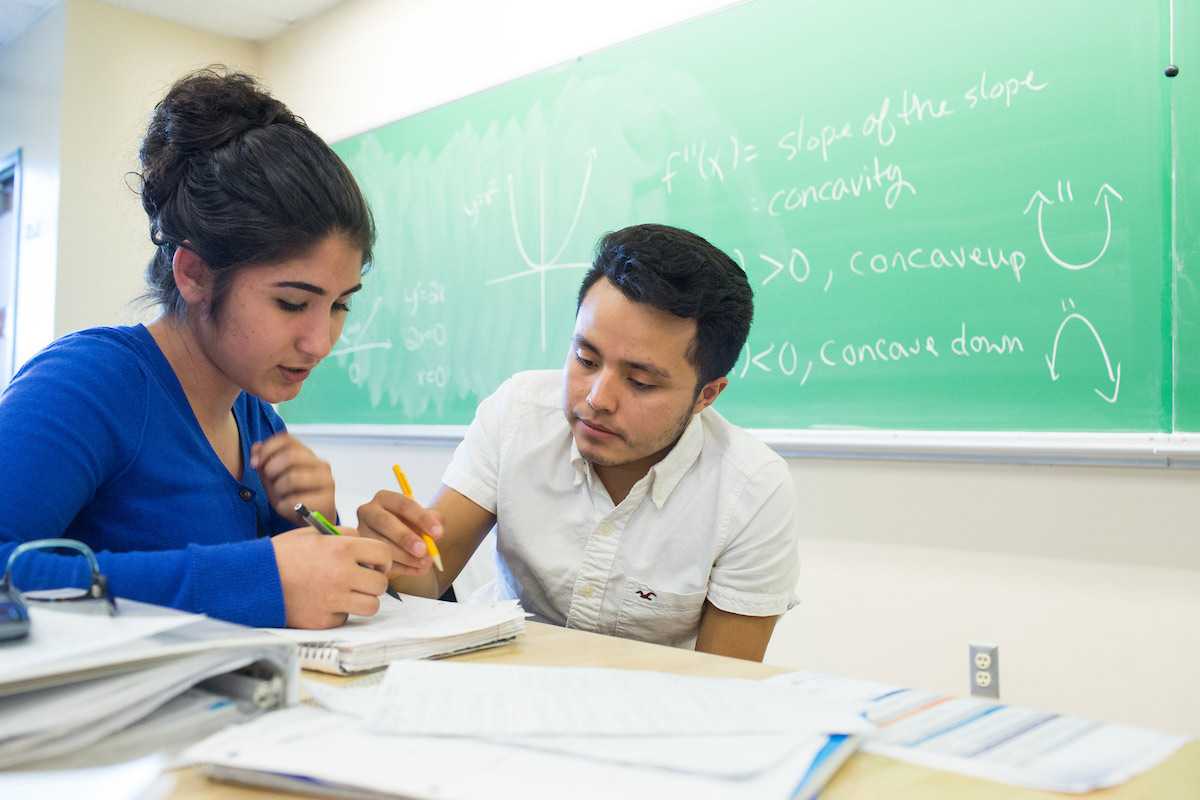 Students working on an assignment