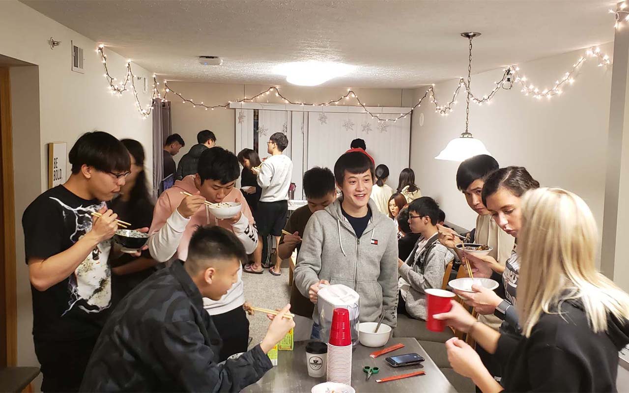 Students originally from China and studying at UNO enjoyed food and celebrations for the Chinese New Year, which was celebrated on January 24, 2020.