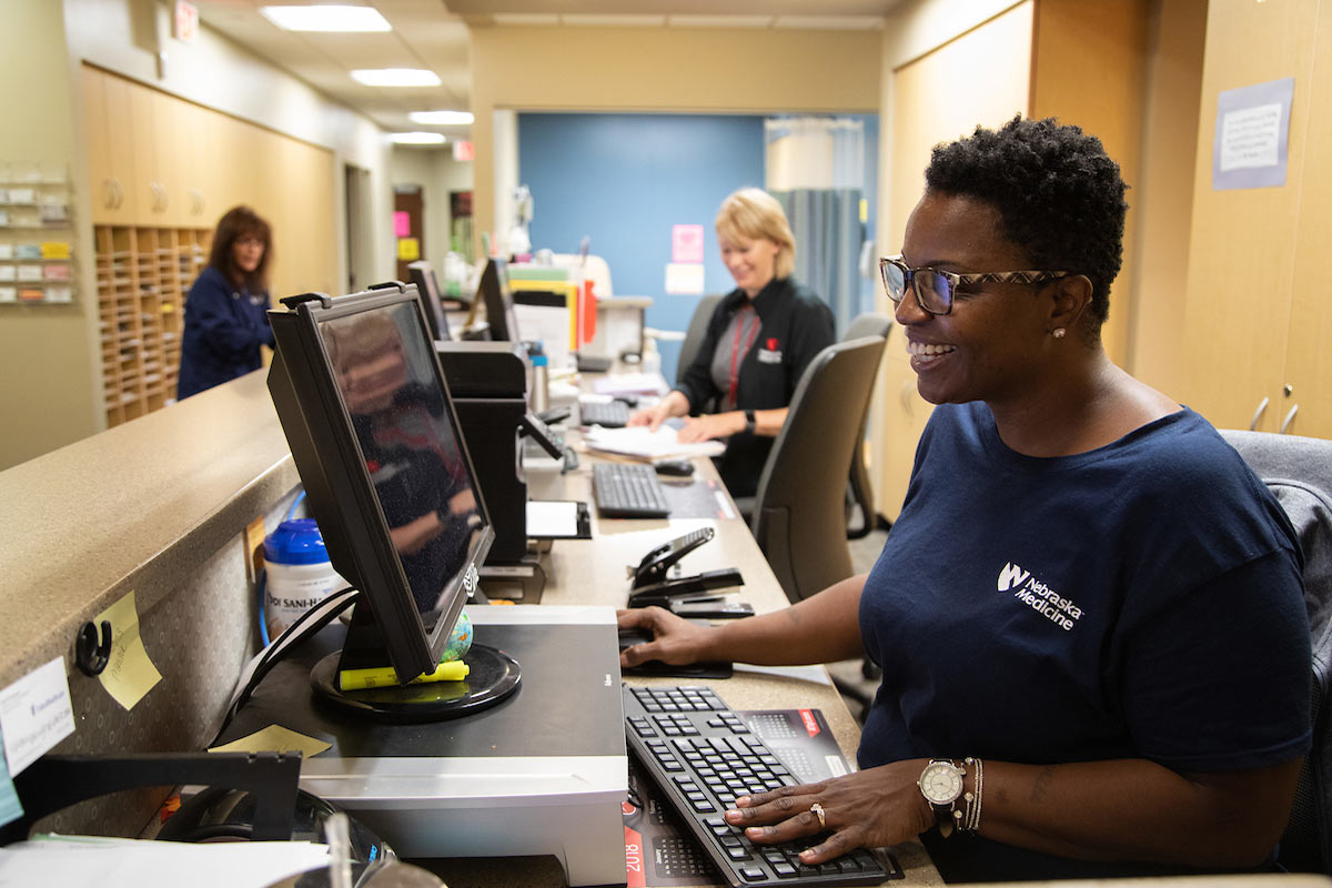 UNO Health Center employees working