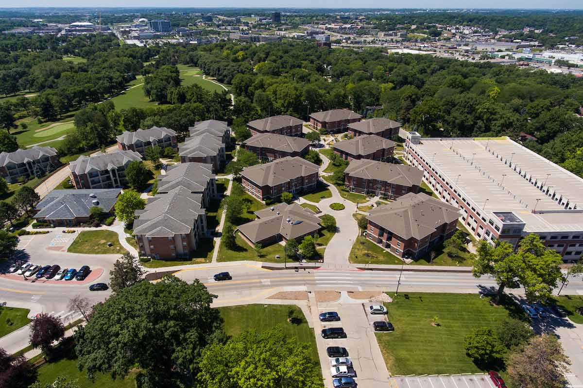 Aerial shot of Maverick Village