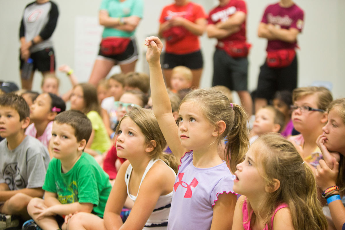 Children participating in MavKids summer camp