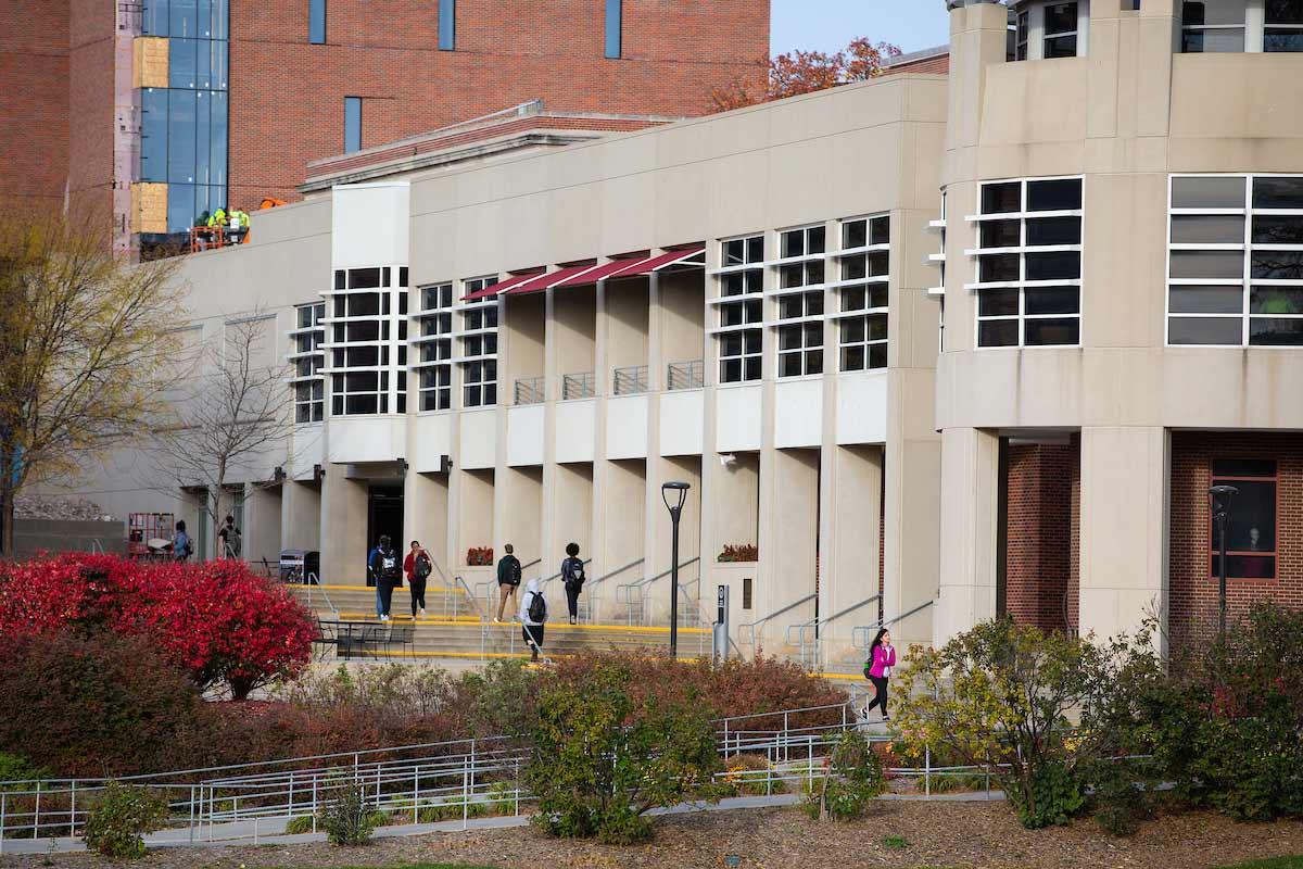 Outside the Milo Bail Student Center