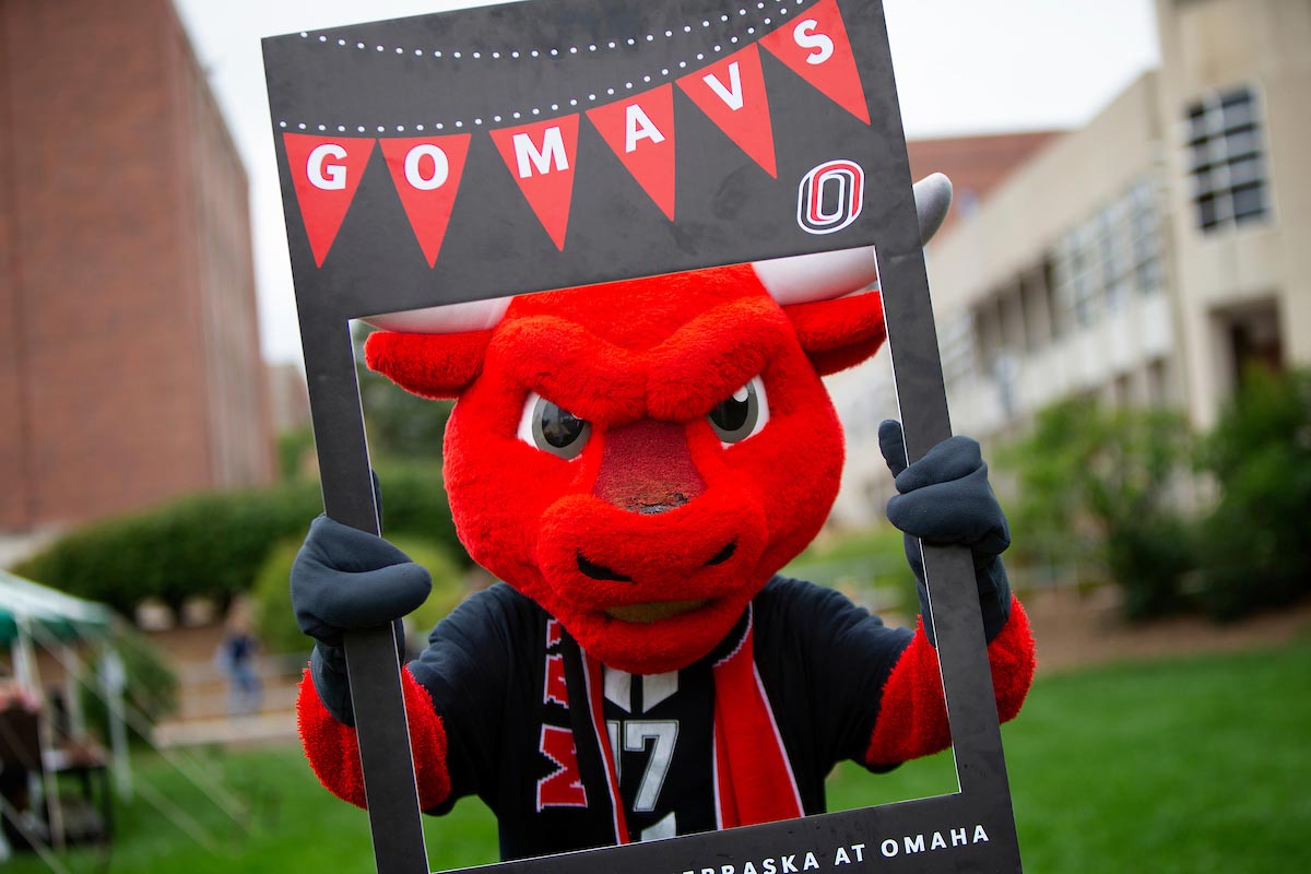 Durango poses for a photo during the first week of classes