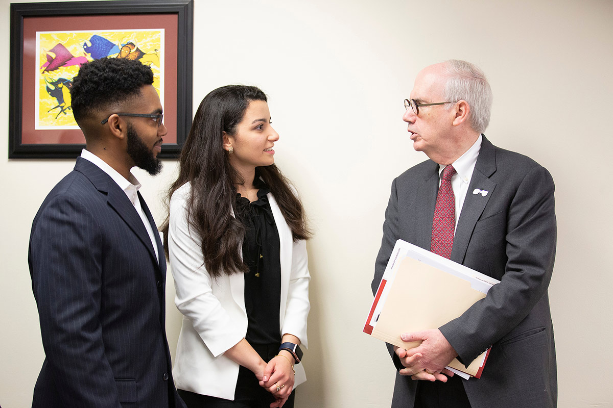Chancellor Gold with Jabin Moore and Aya Yousuf