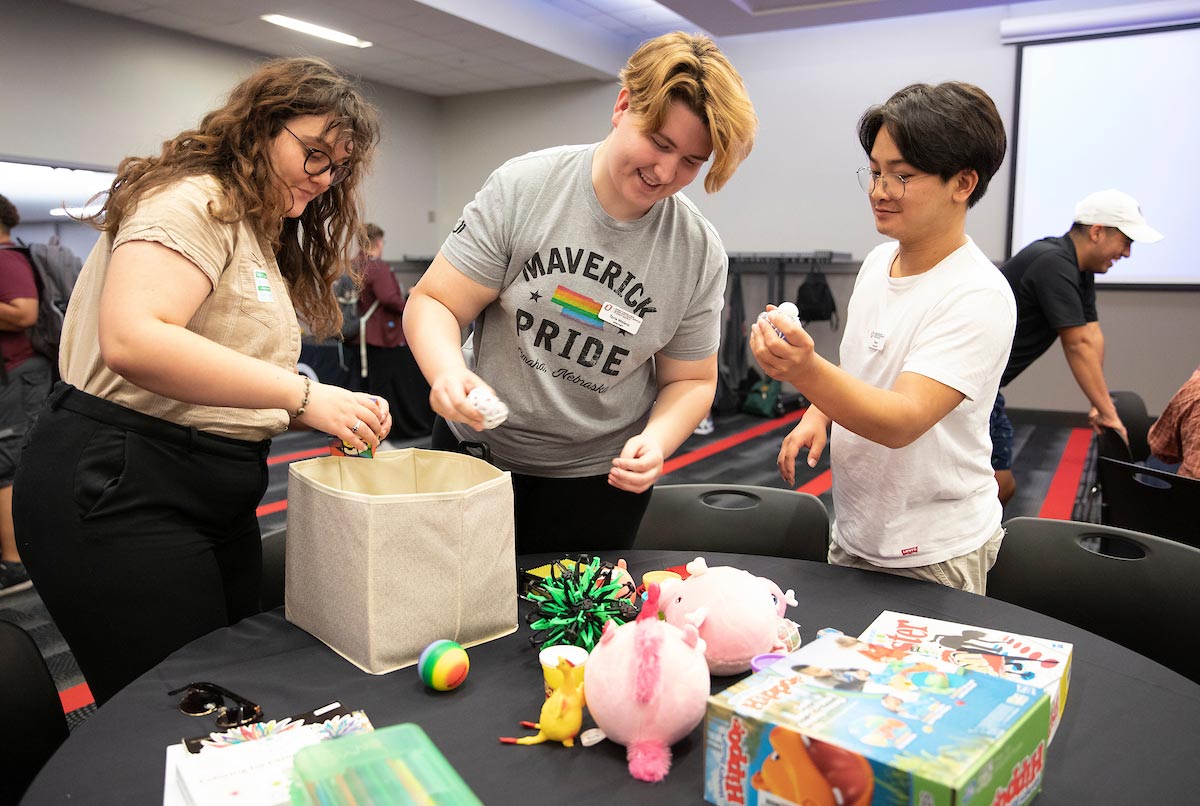 Students get to know each other and take part in activities during an LGBTQIA+ social held during Durango Days this past August.