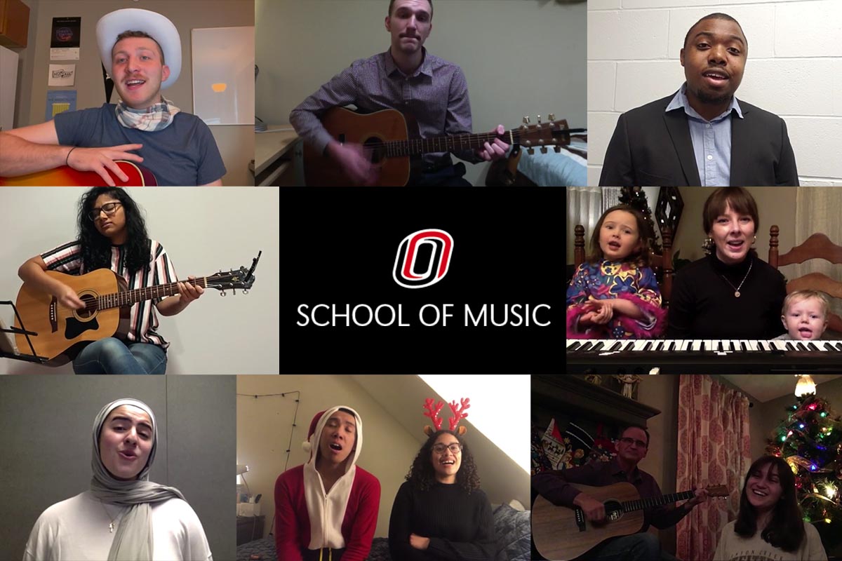 Under the direction of Dr. Derrick Fox, UNO choral students performed songs requested by retirement home residents, recorded their performances, and shared them for the holidays.