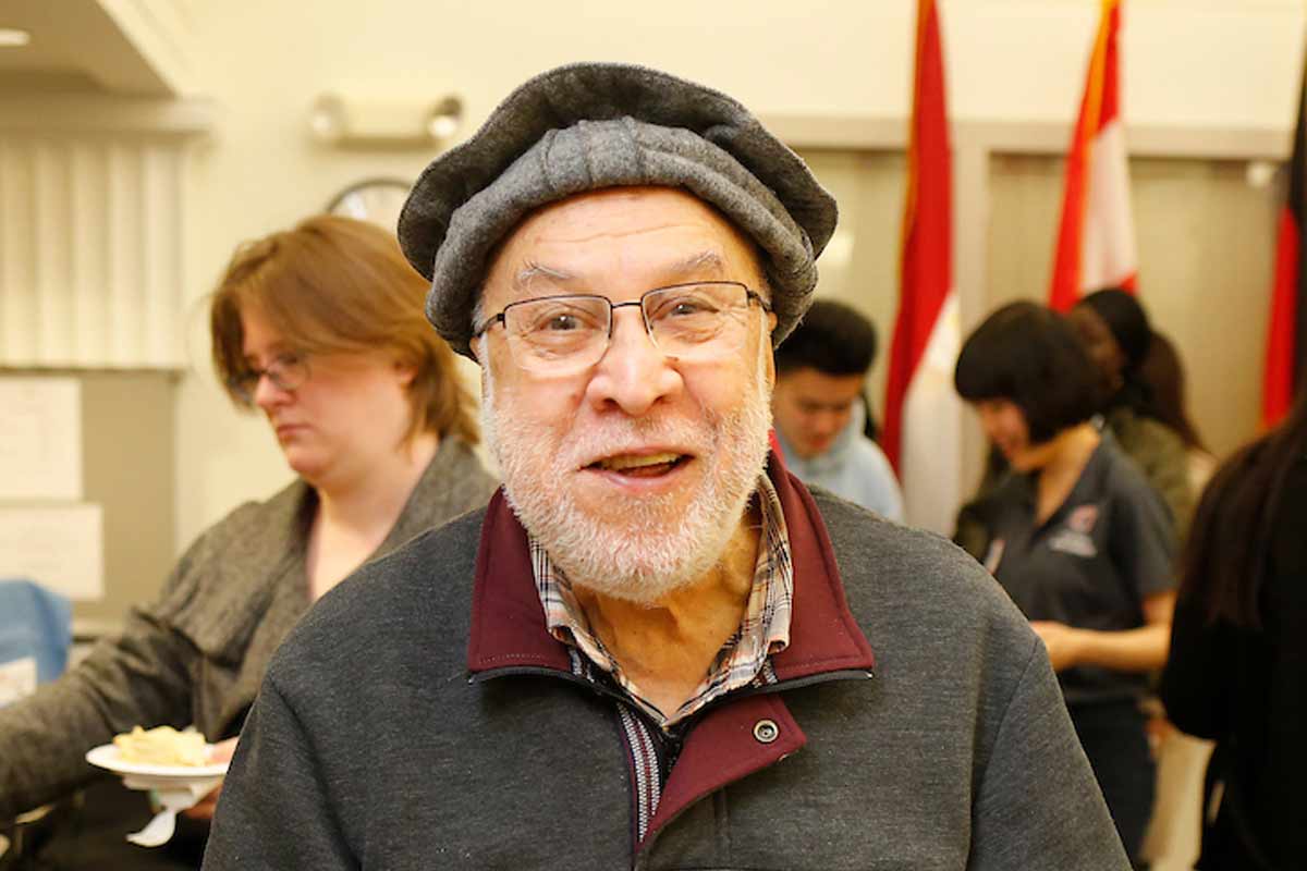 Abdul Raheem Yaseer smiles during the 2019 Cafe Internationale event at UNO.