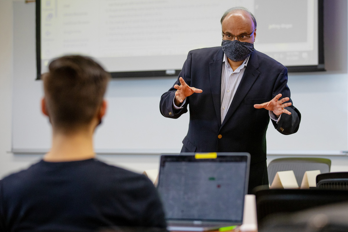 students wearing masks in the classroom