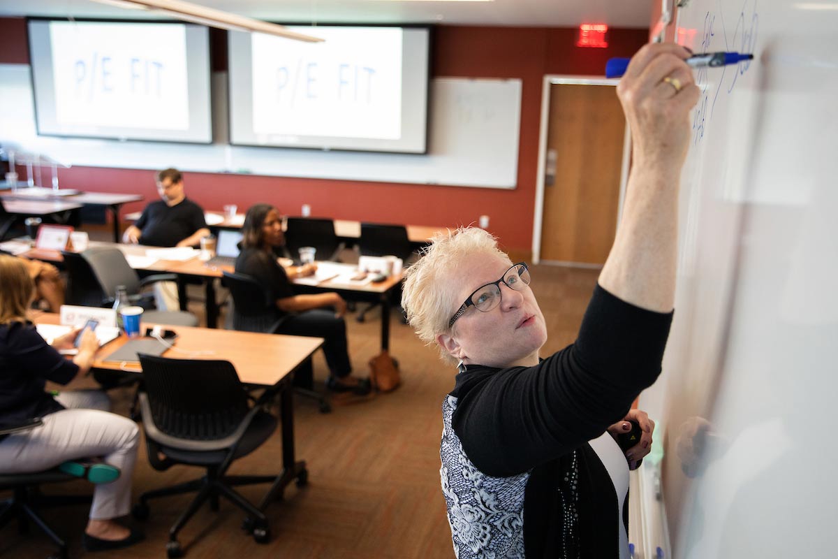 Professor Patti Meglich, Ph.D, teaches an Mini-MBA course.