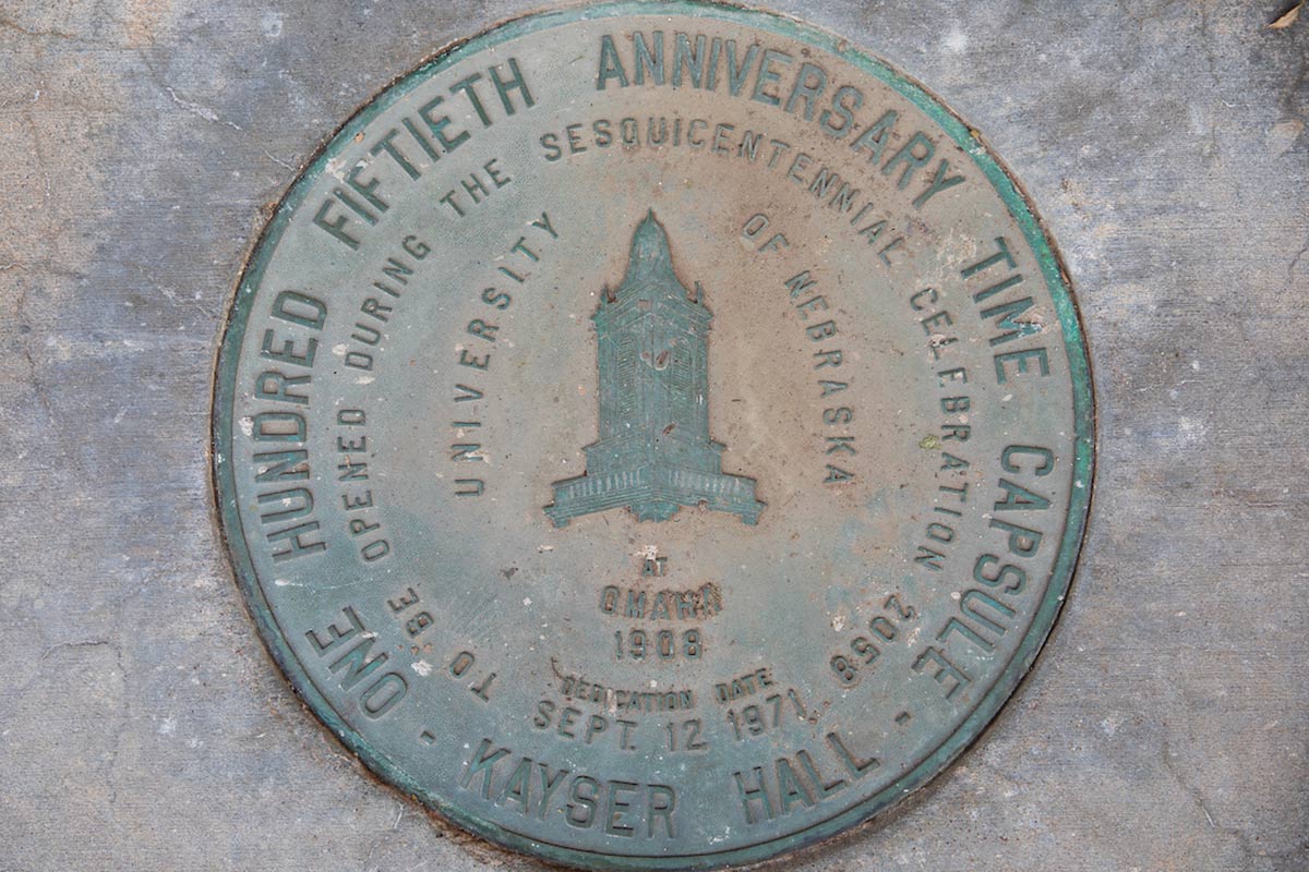 A time capsule buried near Kayser Hall