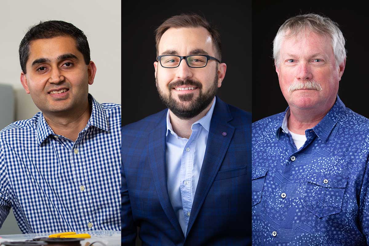 From left: Robin Gandhi, Ph.D., Matthew Hale, Ph.D., and Bill Mahoney, Ph.D., provided tips to safeguard your online identity in an increasingly digital world.