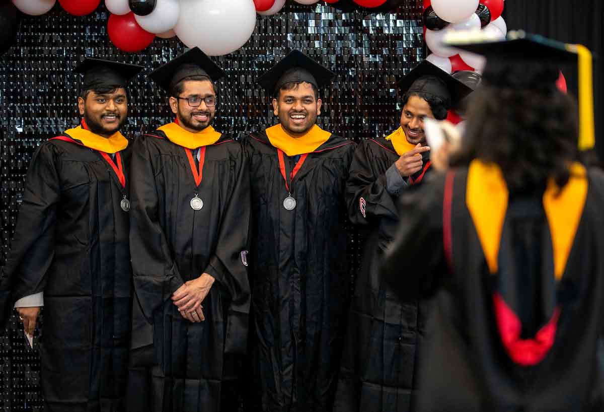 Students pose for a photo