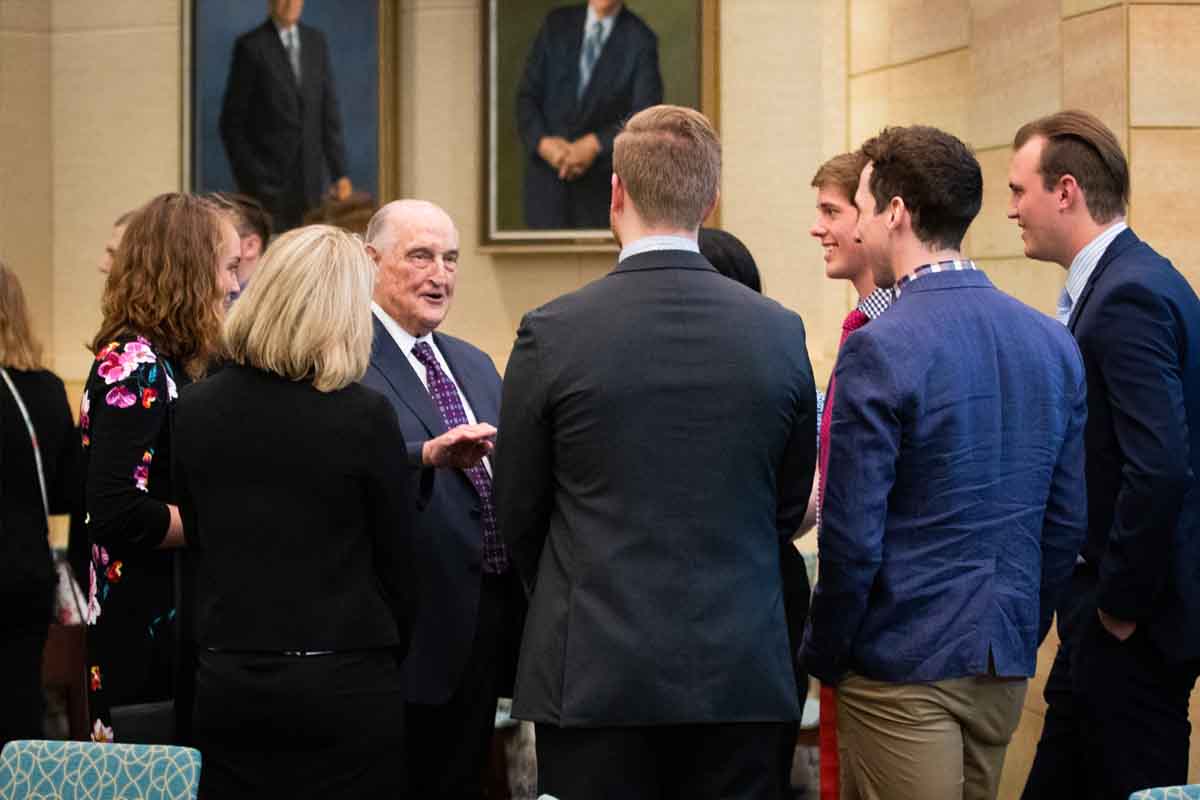 Walter Scott meets with Scott Scholars