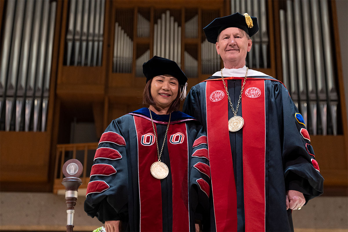University of Nebraska System President Ted Carter and Chancellor Joanne Li, Ph.D., CFA