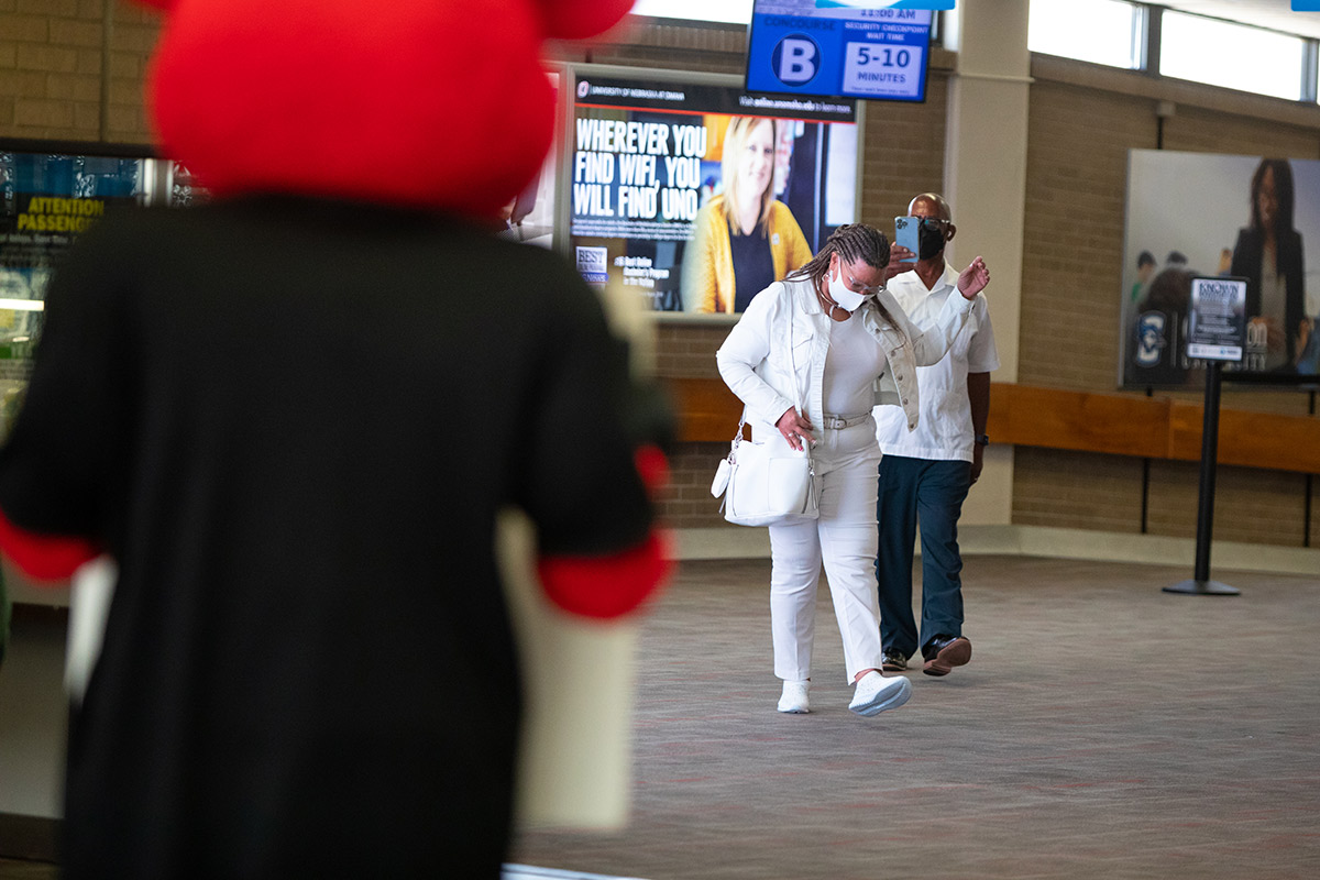 Durango surprising Madeline at the airport