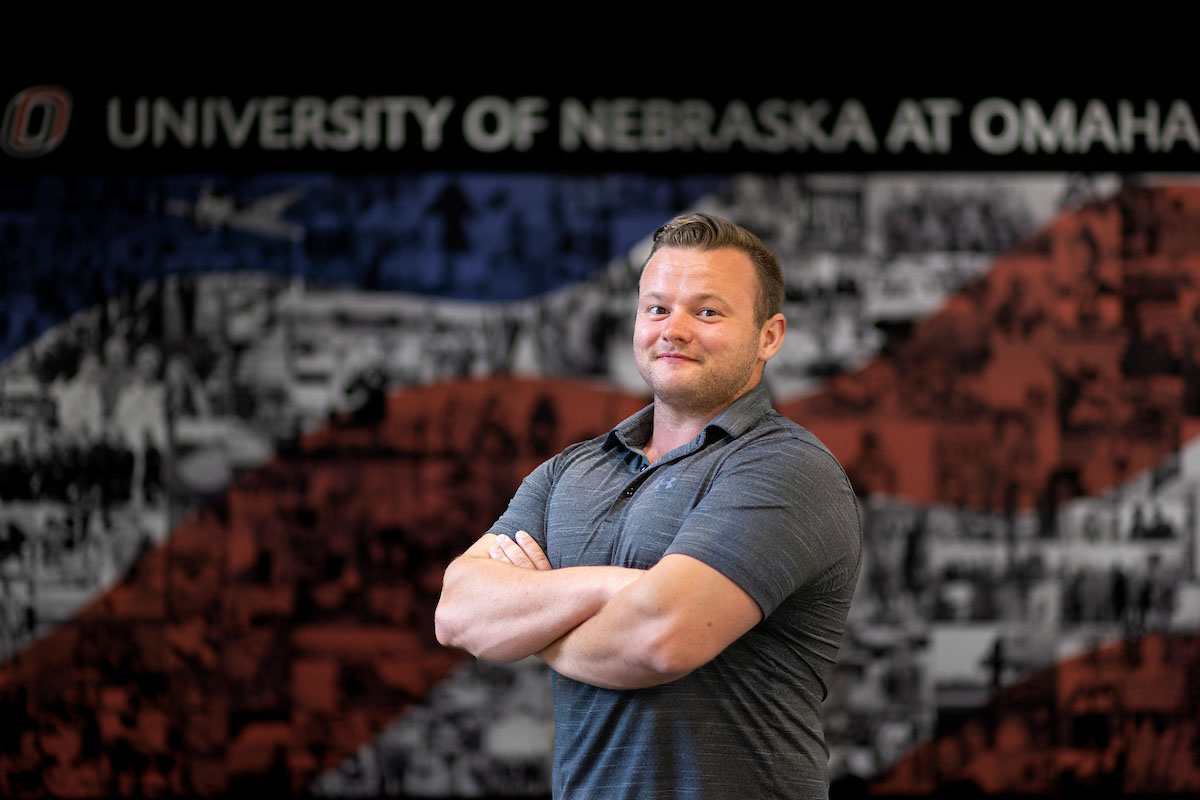 Justin Rohloff, a marine who has turned to the MCRC at UNO to learn how to best use his veteran education benefits to earn his degree at UNO.