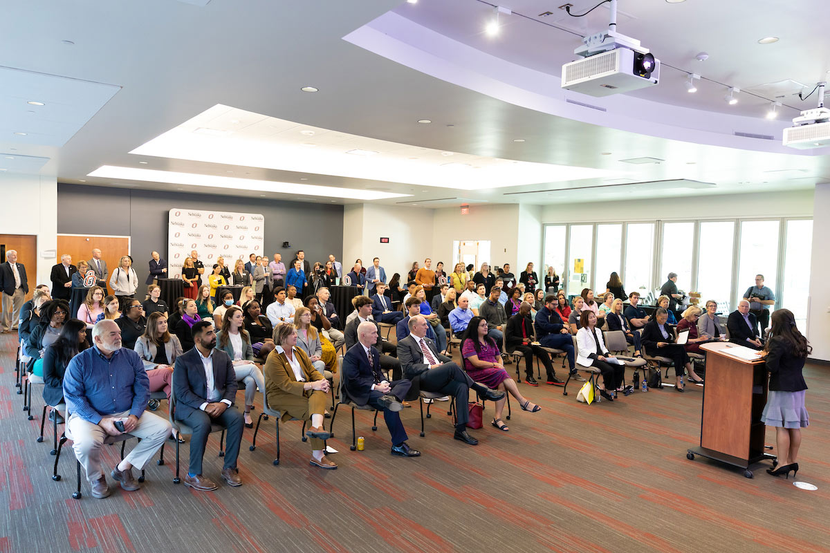 The crowd in attendance for the event.