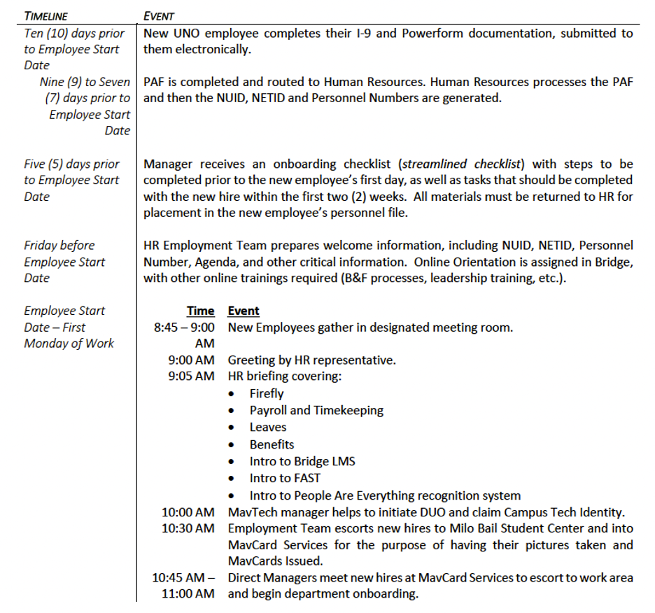 uno day one agenda sample