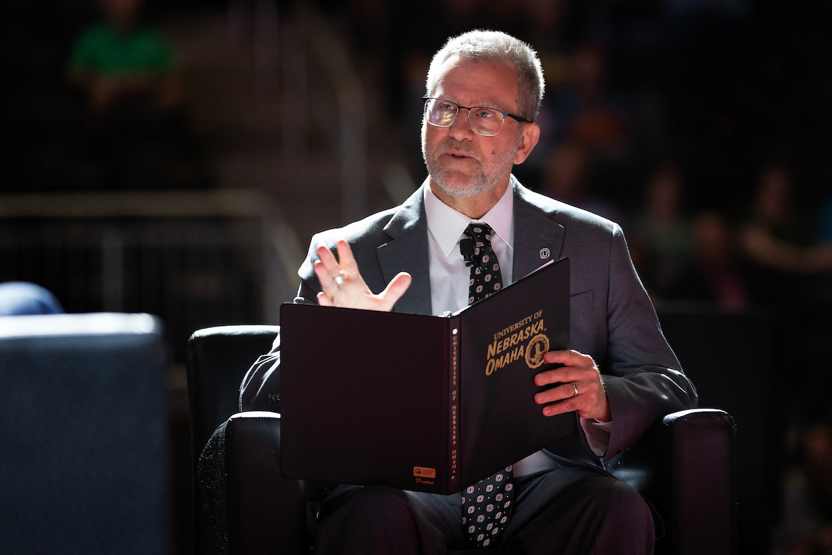 UNO College of Communications, Fine Arts and Media Dean Michael Hilt, Ph.D., served as moderator