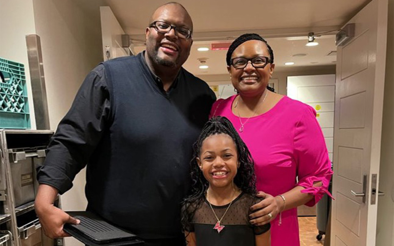 Fox's daughter, Avery, was able to perform on stage while his family, including his wife, Terah, looked on from the audience. Photo credit: Derrick Fox.