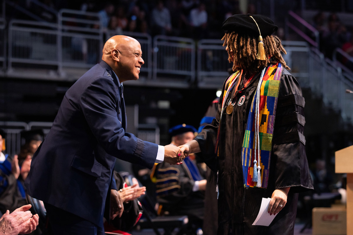 General Anthony J. Cotton congratulated DérNecia Phillips