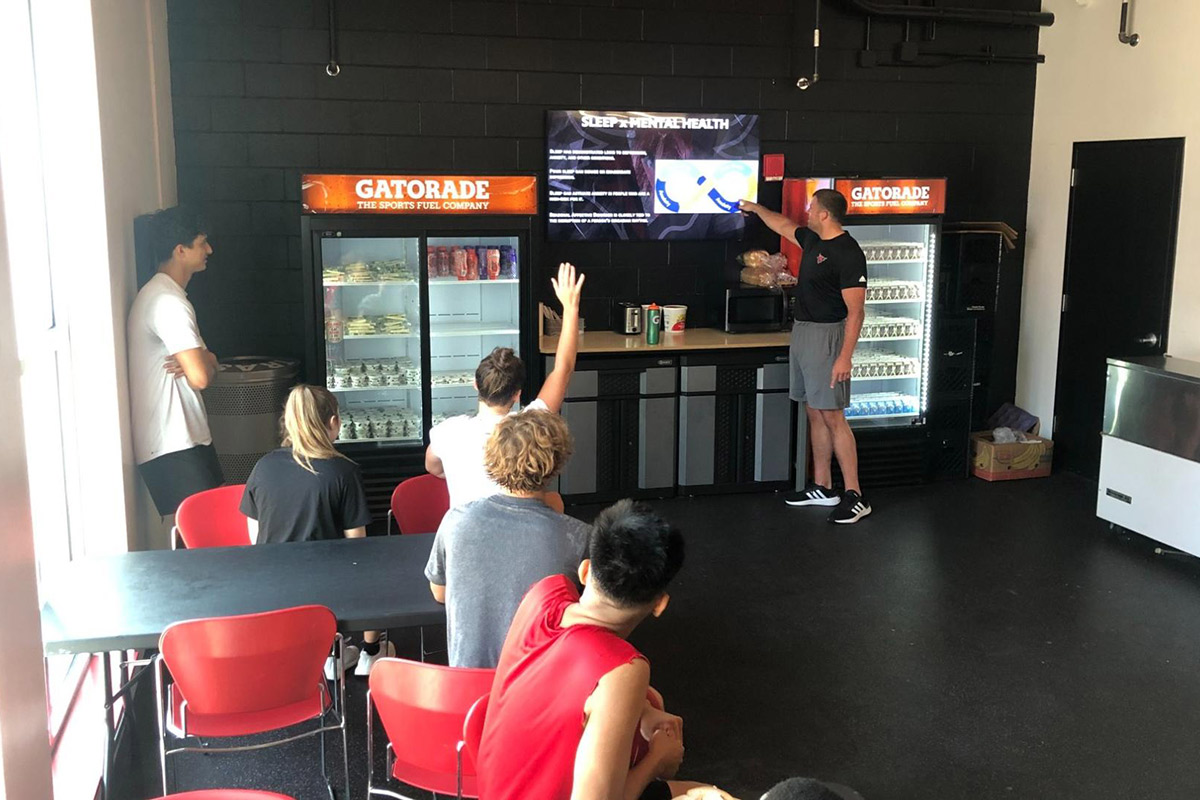 Student-athletes gathered to learn about nutrition and recovery