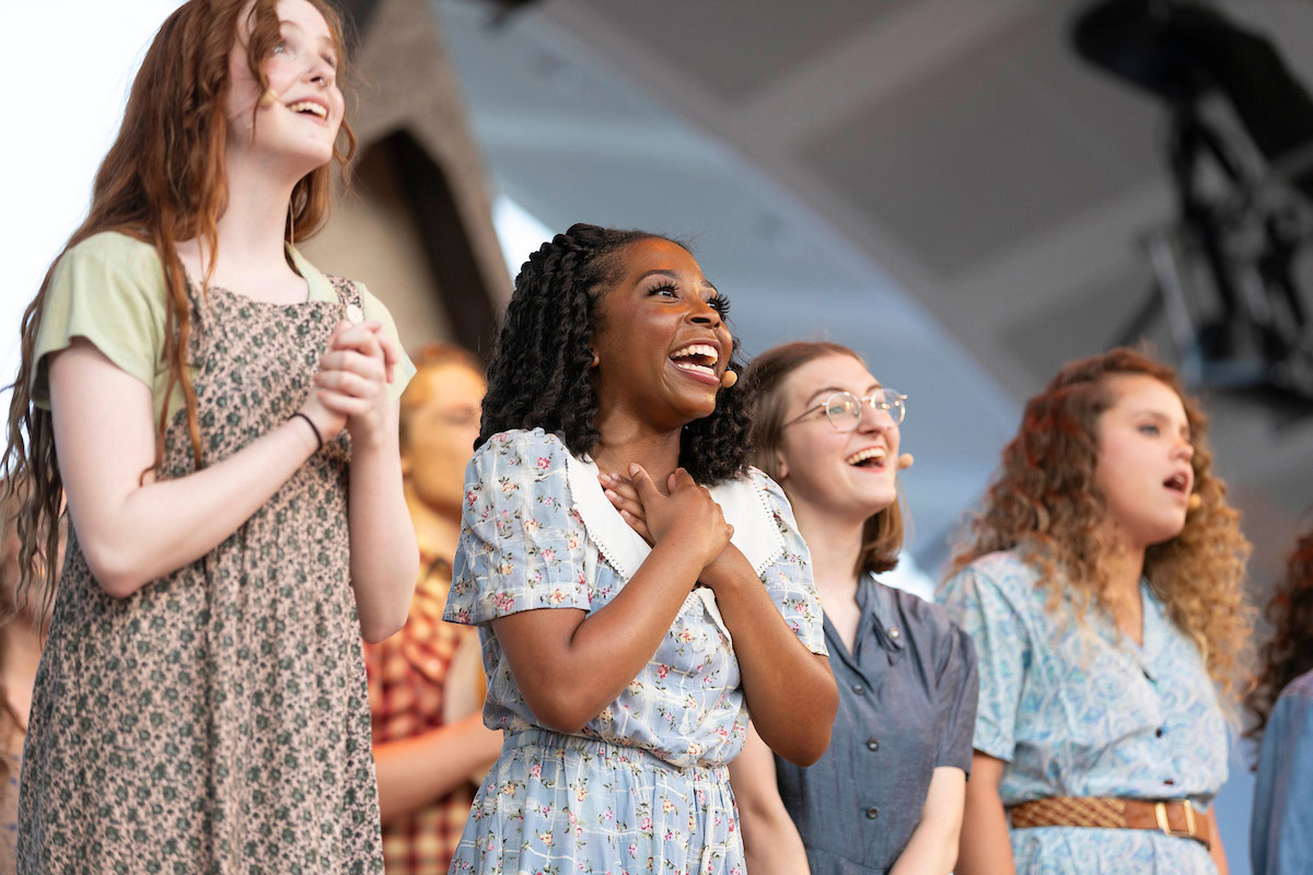 Area students performing in the UNOTheatre Summer Musical Theatre Academy's production of "Footloose."