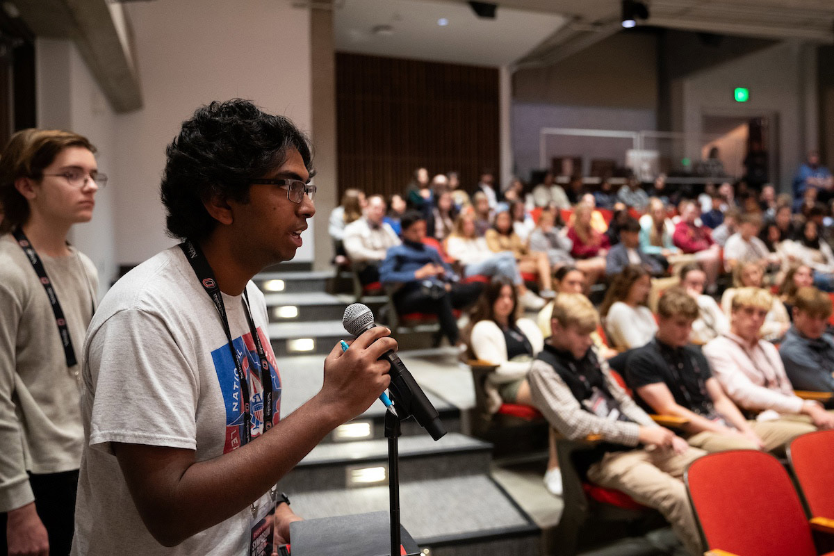 students asking questions