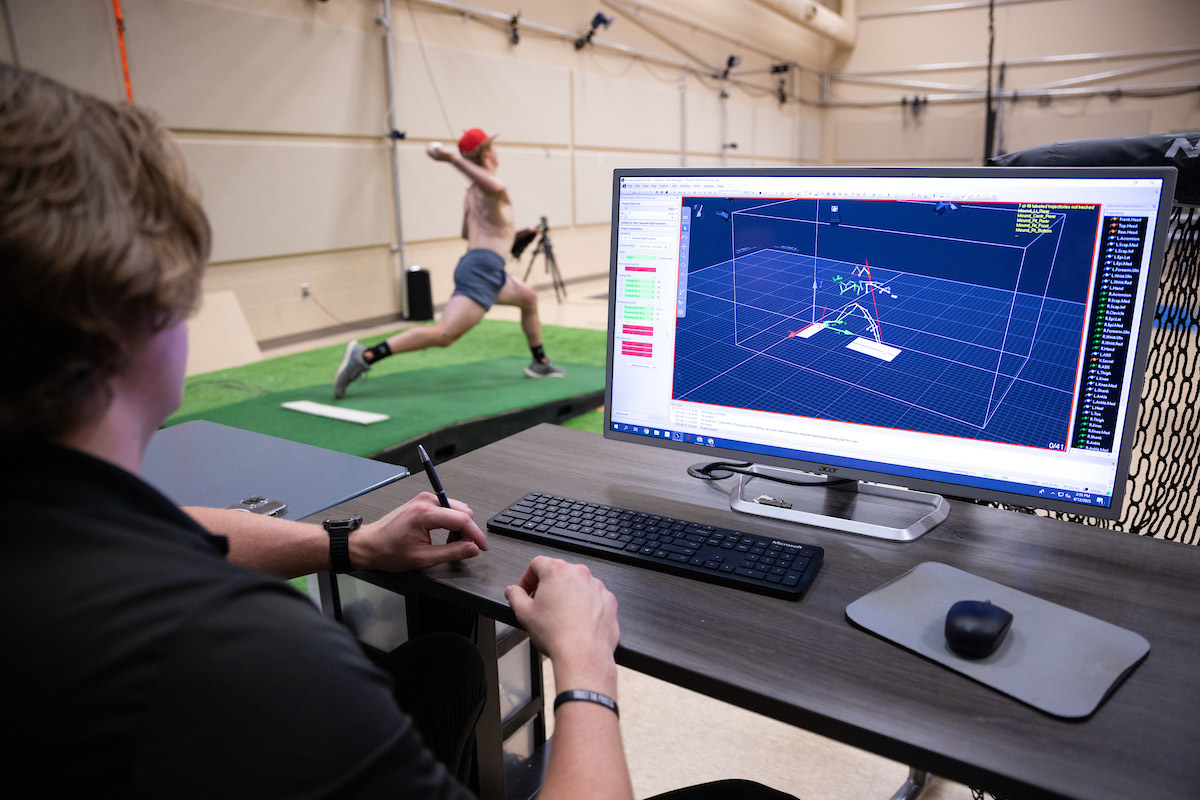 Pitching Lab inside the Biomechanics Research Building